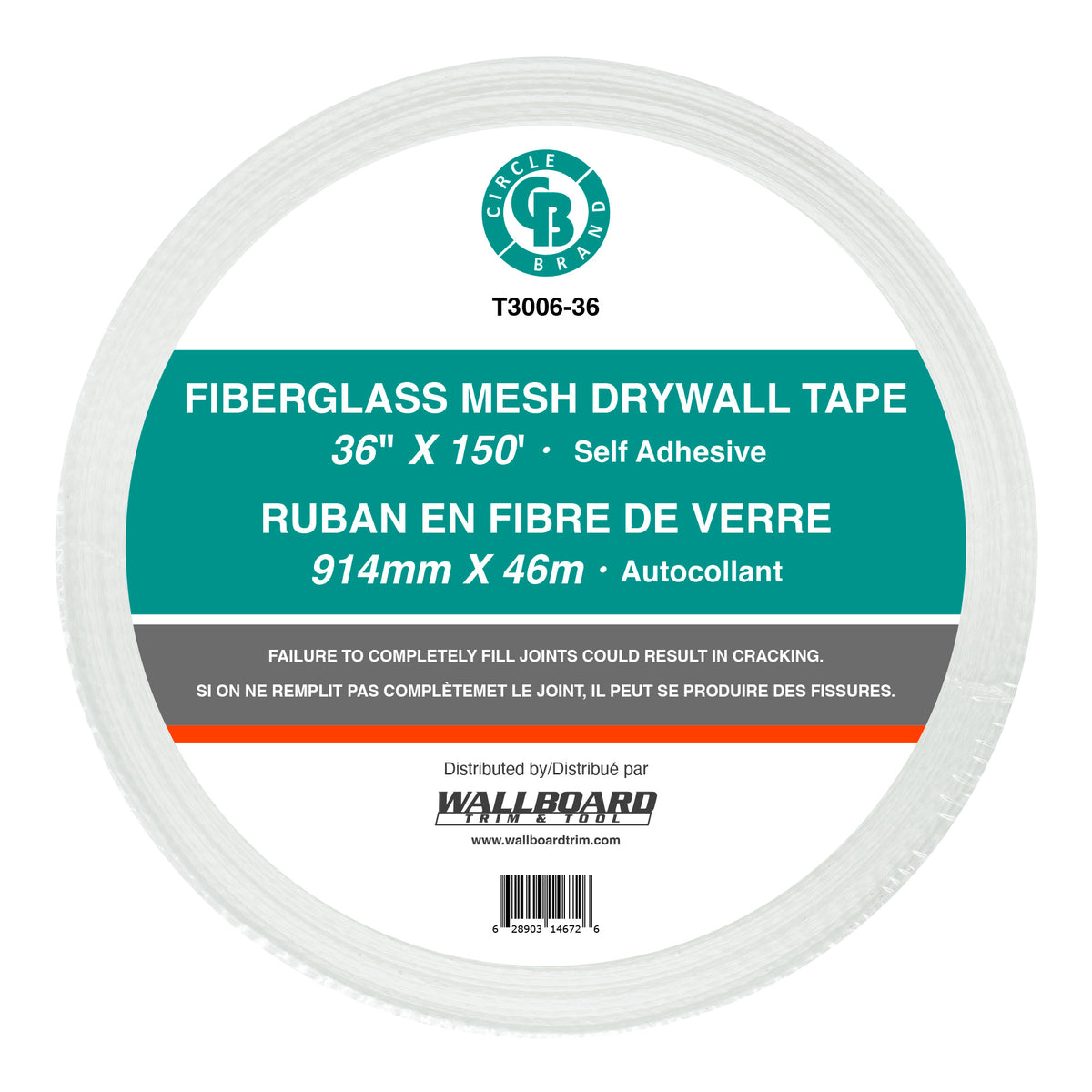 Circle Brand 36" Fiberglass Mesh Tape