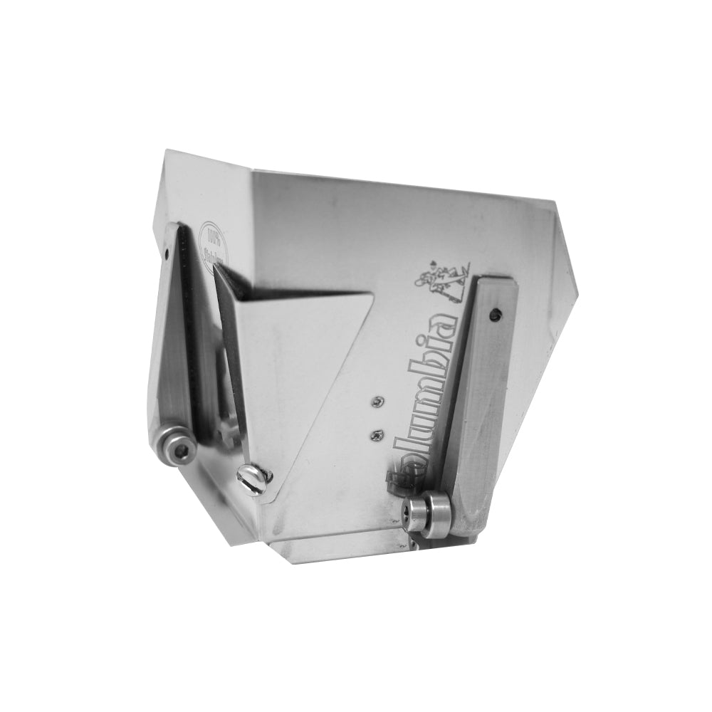 3-inch Columbia Direct Flusher made from aluminum with steel components and wheels, quarter view
