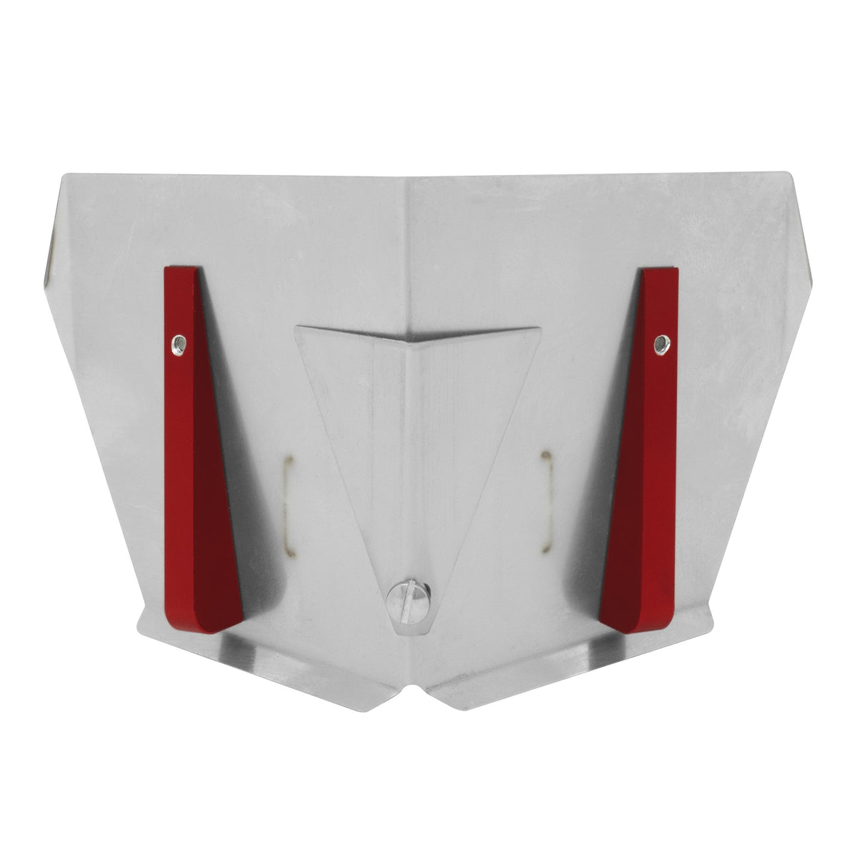 4-inch Level 5 Corner Flusher with aluminum chassis and red skid plates, front view
