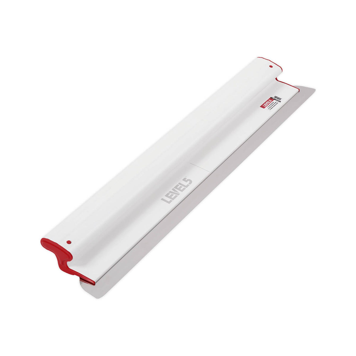 32-inch Level 5 Composite Skimming Blade with a stainless steel blade, red composite end caps, and a white plastic body