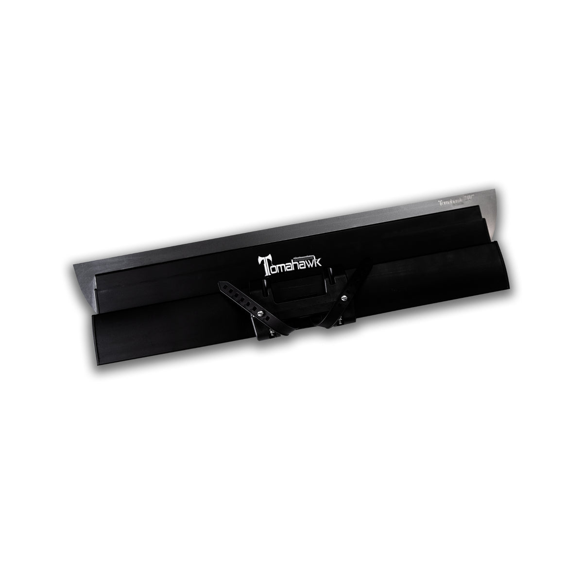 24-inch Columbia Tomahawk Smoothing Blade with a stainless steel blade featuring rounded edges and a black plastic body