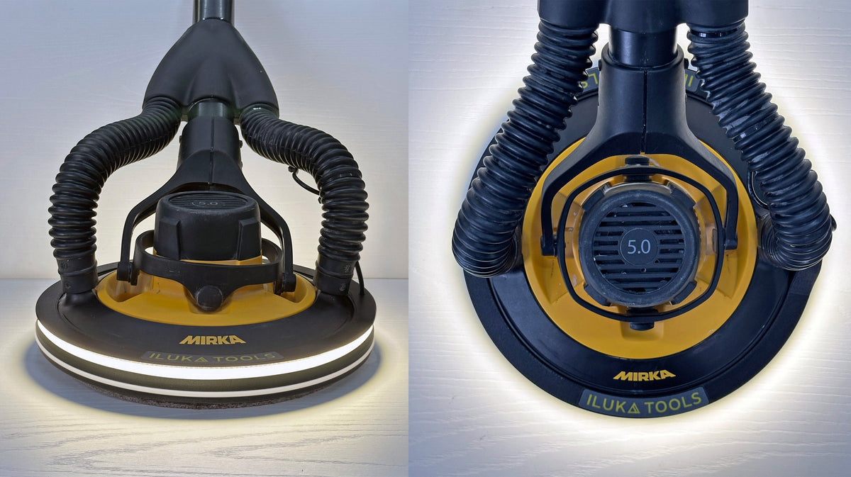 Halo Sanding Light attached on a Mirka Leros