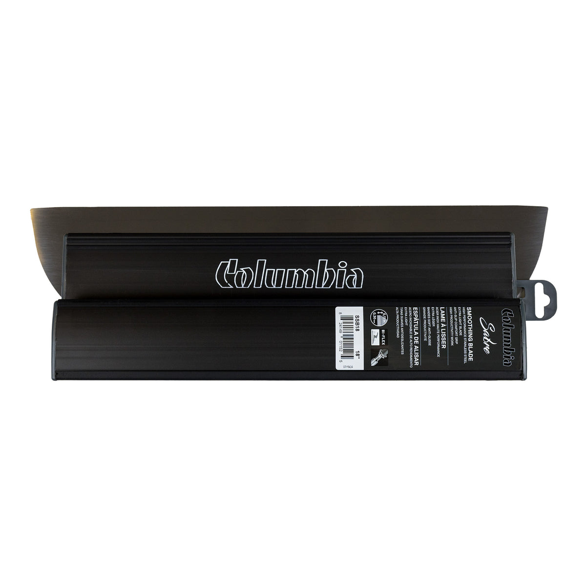 18-inch Columbia Sabre Smoothing Blade with stainless steel blade with rounded edges and black plastic body