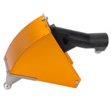 8-inch TapeTech Corner Applicator Box with gold finish, stainless steel cone, and black handle adapter, right side