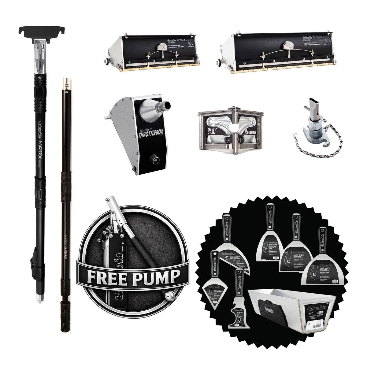 Columbia 8pc Starter Finishing Set with Bonus Hand Tool Set