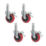 Metaltech 6" Heavy Duty Caster with Locking Pin for 6' Buildman Drywall Baker