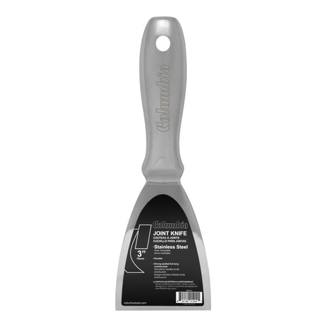 3-inch Columbia One Piece Putty Knife made with stainless steel blade, one-piece handle, and full tang construction