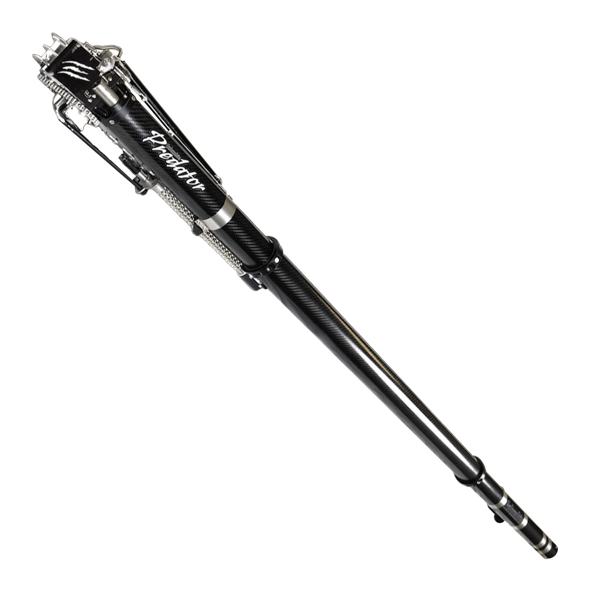 Columbia 6 ft Tall Boy Predator Taper with a carbon fiber body, steel blades, and steel components, diagonal view