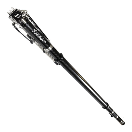 Columbia 6 ft Tall Boy Predator Taper with a carbon fiber body, steel blades, and steel components, diagonal view