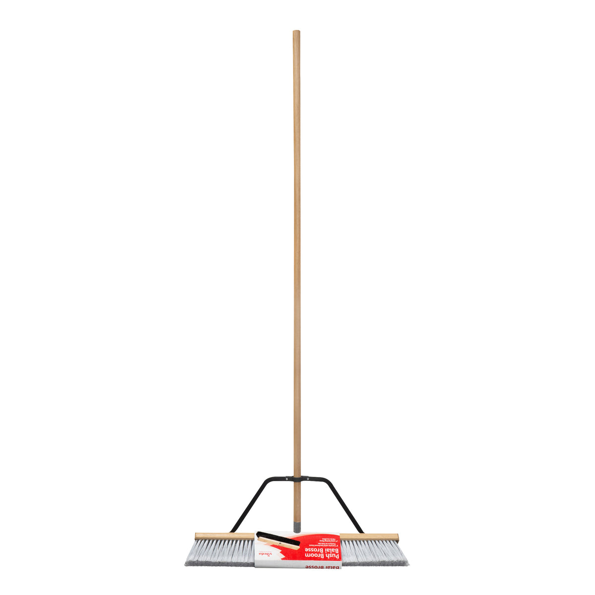 Vileda Polystyrene Fill - 24" Fine Sweep Push Broom with Handle and Brace