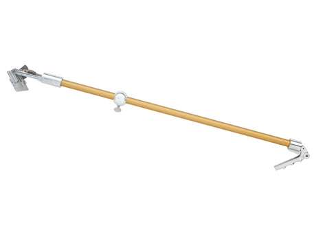 34-inch TapeTech Fixed Length Finishing Box Handle with a gold aluminum body and stainless steel components