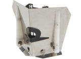 2.5-inch TapeTech Corner Flusher with stainless steel body and white plastic skids, quarter view