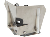 3-inch TapeTech Corner Flusher with stainless steel body and white plastic skids, quarter view