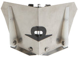 3-inch TapeTech Corner Flusher with stainless steel body and white plastic skids, front view