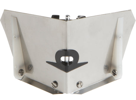 3.5-inch TapeTech Corner Flusher with stainless steel body and white plastic skids, front view