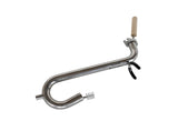 TapeTech Gooseneck Cleaning Brush with flexible wire shaft, white brush, and wooden handle inside a gooseneck