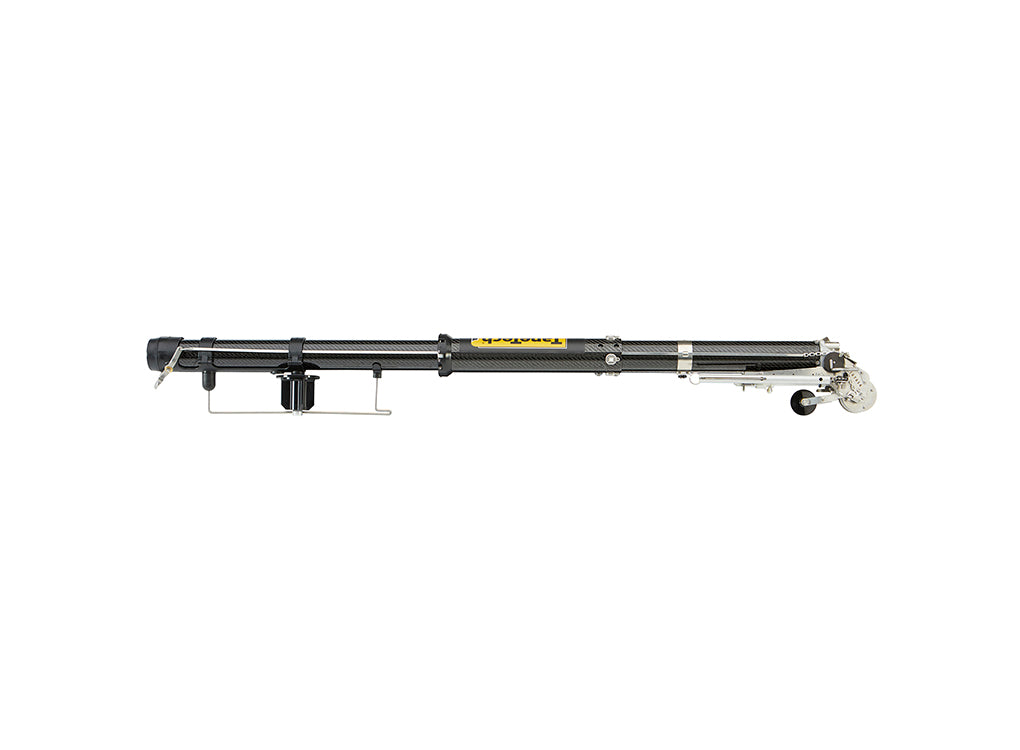 TapeTech 07TT-C EasyClean Carbon Fiber Automatic Taper with carbon fiber body, stainless steel components, and black creaser wheel, left side