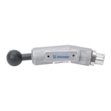 Grey Asgard Angle Head Adaptor with black ball bearing and thread attachement, side view