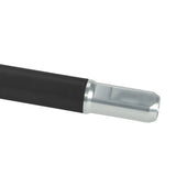 Close-up of Asgard Fiberglass Handle with black outer handle and D-shaped fitting at the end of the handle