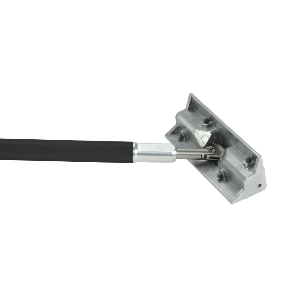 Asgard Fiberglass Handle with black outer handle attached to a grey Asgard Angle Head Corner Roller