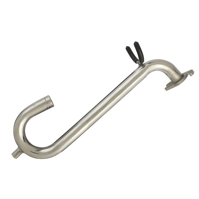 Steel Asgard Gooseneck Adaptor with black rubber sleeves on automatic taper holder
