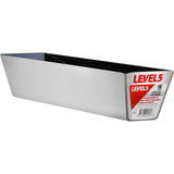 16-inch Level 5 polished stainless steel mud pan with welded end caps