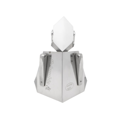 2.5-inch Columbia Combo Flusher made from aluminum with steel components and a white plastic wheel, front view