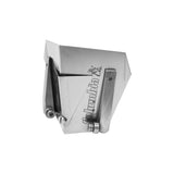 2.5-inch Columbia Direct Flusher made from aluminum with steel components and wheels, quarter view