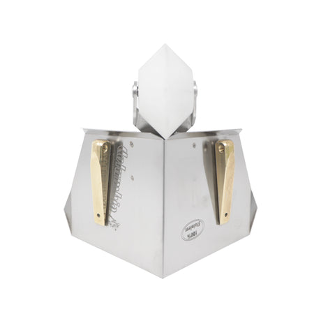 2.5-inch Columbia Combo Flusher made from aluminum with steel components and a white plastic wheel, front view