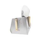 2.5-inch Columbia Combo Flusher made from aluminum with steel components and a white plastic wheel, quarter view