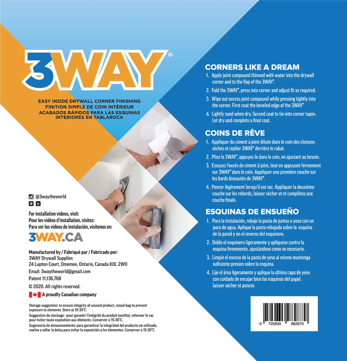 3Way Inside Corner