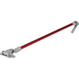 34-inch Level 5 Fixed Length Flat Box Handle with a red aluminum tube and stainless steel brake lever and handle head