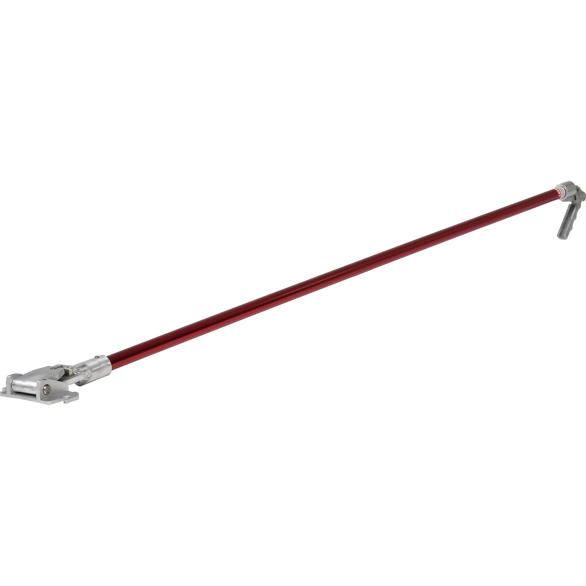 54-inch Level 5 Fixed Length Flat Box Handle with a red aluminum tube and stainless steel brake lever and handle head