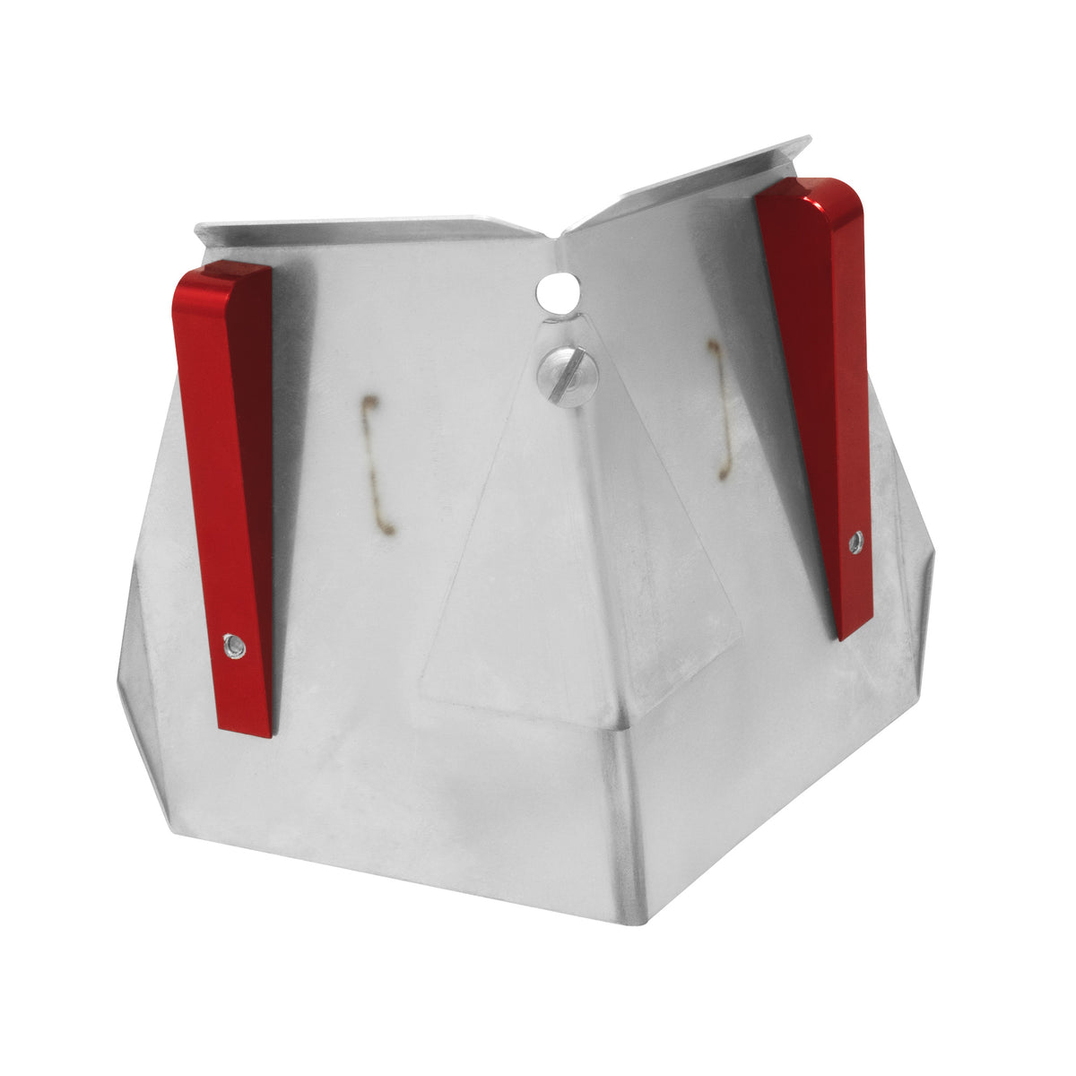 3-inch Level 5 Corner Flusher with aluminum chassis and red skid plates, quarter view