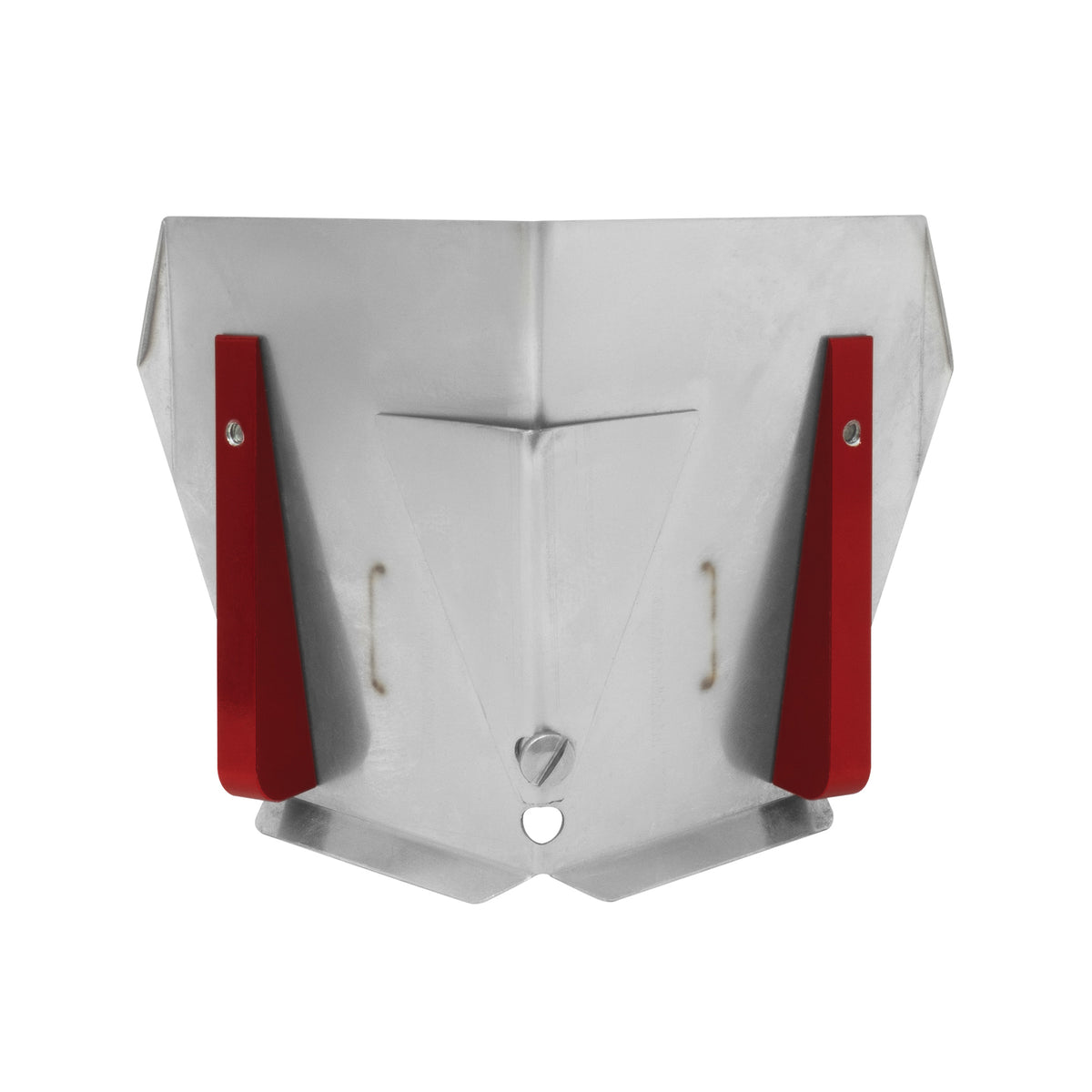 3-inch Level 5 Corner Flusher with aluminum chassis and red skid plates, front view