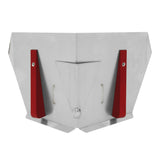 4-inch Level 5 Corner Flusher with aluminum chassis and red skid plates, front view