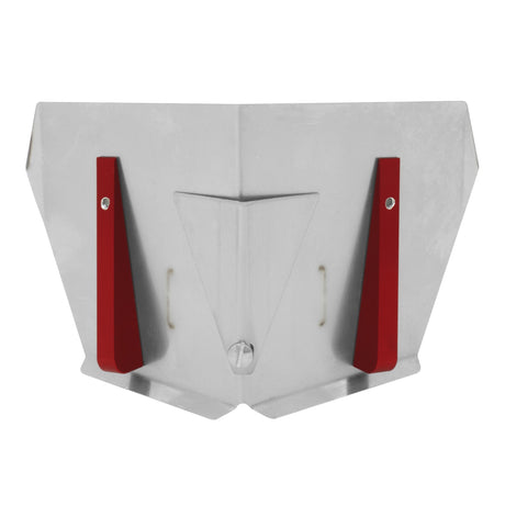 4-inch Level 5 Corner Flusher with aluminum chassis and red skid plates, front view
