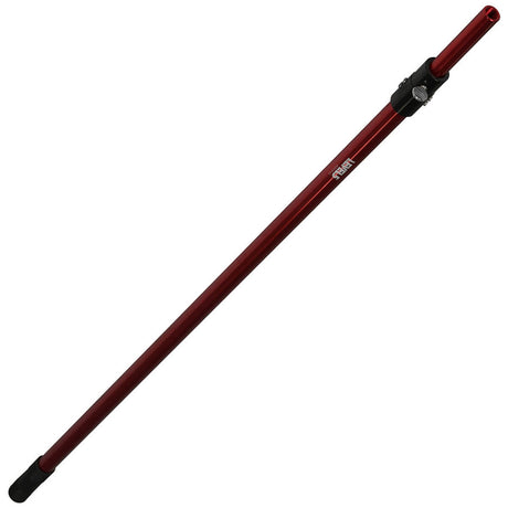Level 5 Extendable Accessory Handle made of solid aluminum, with red finish and corner finisher head