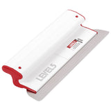 14-inch Level 5 Composite Skimming Blade with a stainless steel blade, red composite end caps, and a white plastic body