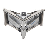 Asgard 2.5-inch angle head with stainless steel frame, patented positive ball retainer, and easy roll wheels, front view
