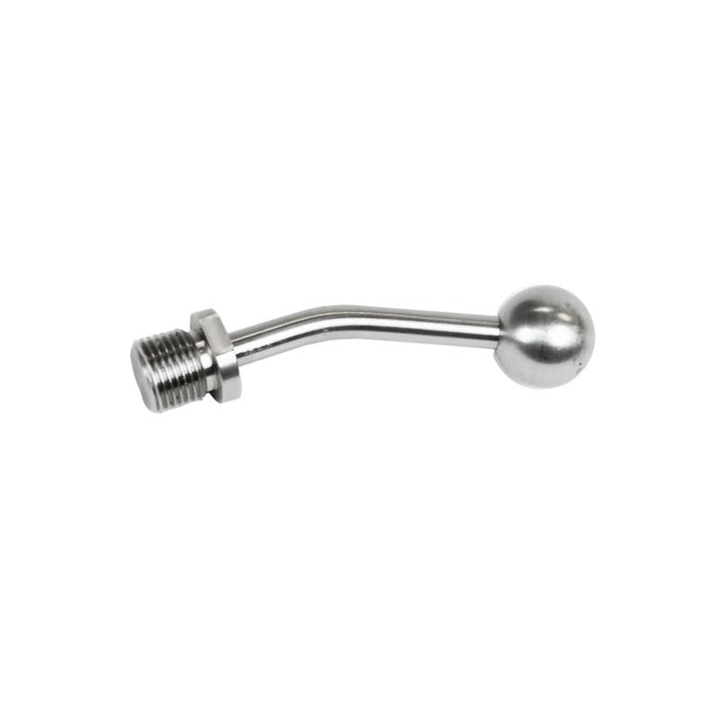 Gunmetal grey aluminum and steel Columbia Angle Head Adaptor with universal ball bearing and ACME thread