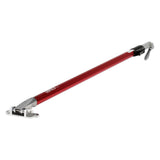 40-inch to 62-inch Level 5 Flat Box Extendable Handle made of aluminum with red finish, and grey handle head and brake