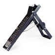 Columbia Semi-Automatic Taper with black finish and a tape spool, quarter view