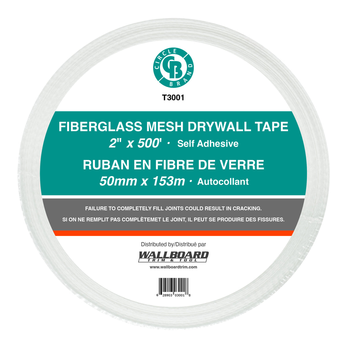 Circle Brand 2" Fiberglass Mesh Tape