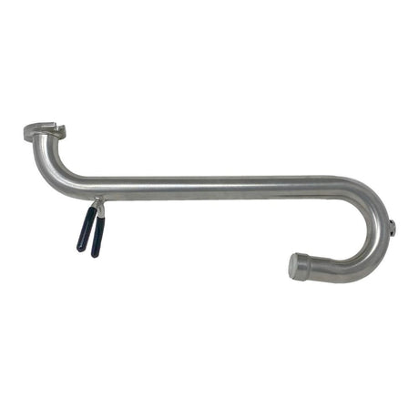 Steel Columbia Gooseneck adaptor with black rubber sleeves on automatic taper holder